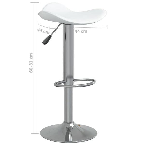 vidaXL Bar Stool White Chromed Steel and Faux Leather