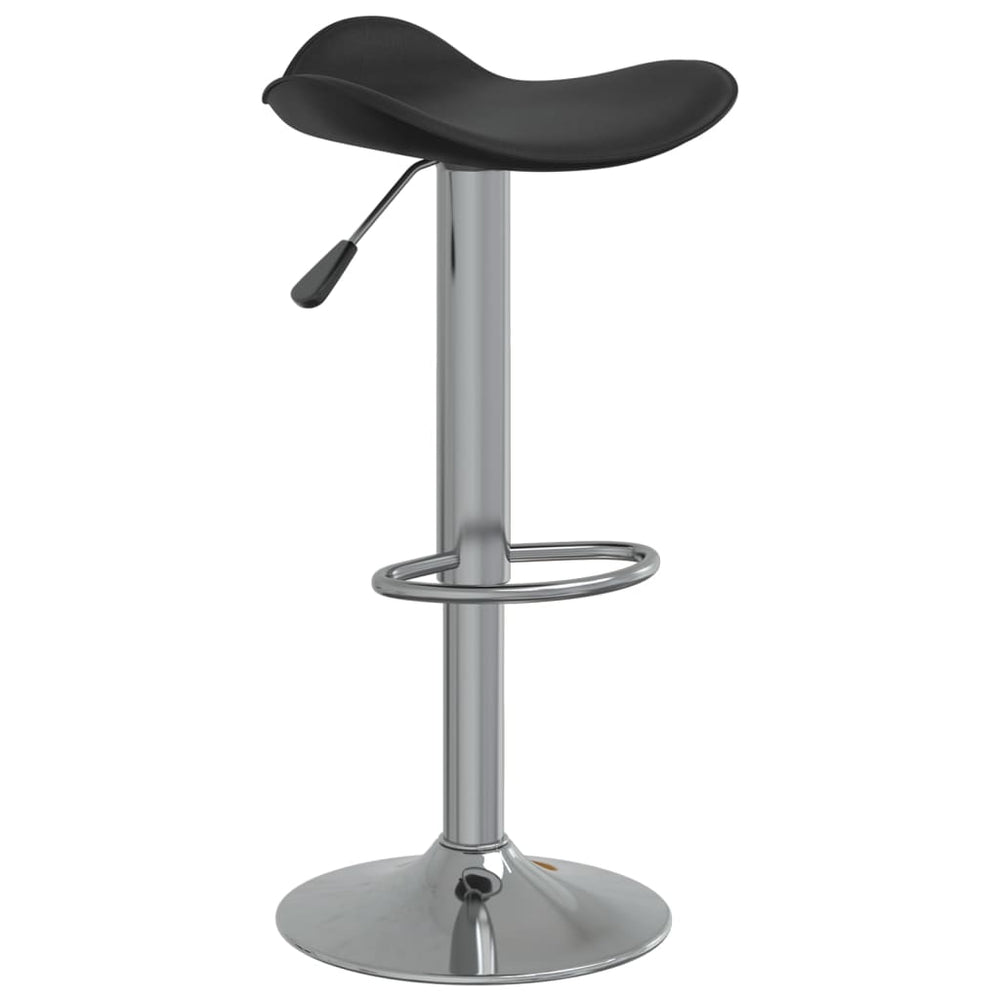 vidaXL Bar Stool Black Chromed Steel and Faux Leather