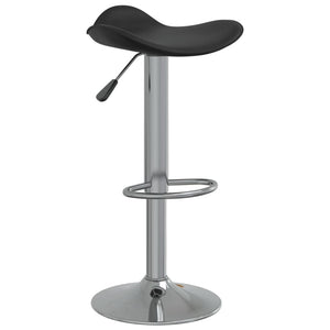 vidaXL Bar Stool Black Chromed Steel and Faux Leather