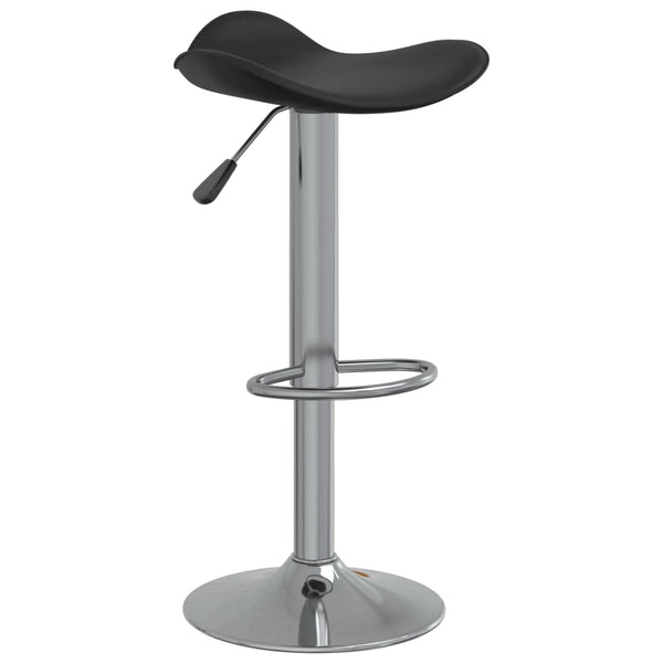 vidaXL Bar Stool Black Chromed Steel and Faux Leather