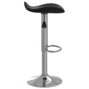 vidaXL Bar Stool Black Chromed Steel and Faux Leather