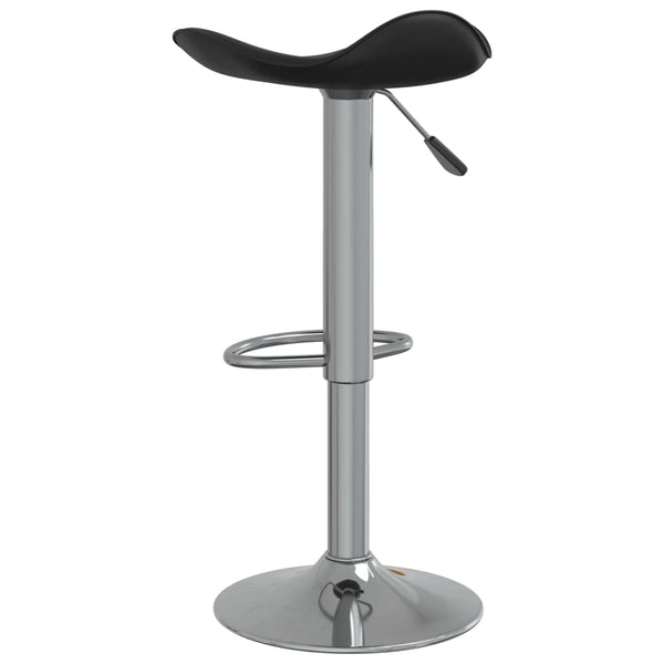 vidaXL Bar Stool Black Chromed Steel and Faux Leather