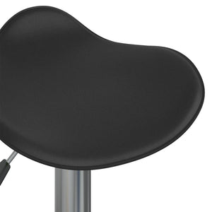 vidaXL Bar Stool Black Chromed Steel and Faux Leather