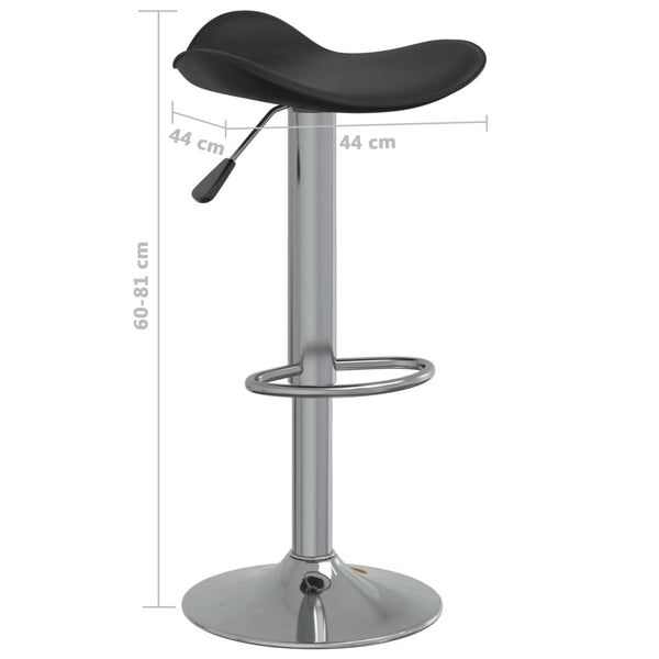vidaXL Bar Stool Black Chromed Steel and Faux Leather