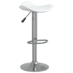 vidaXL Bar Stools 2 pcs White Chromed Steel and Faux Leather