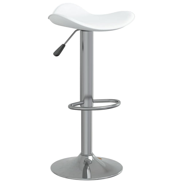 vidaXL Bar Stools 2 pcs White Chromed Steel and Faux Leather