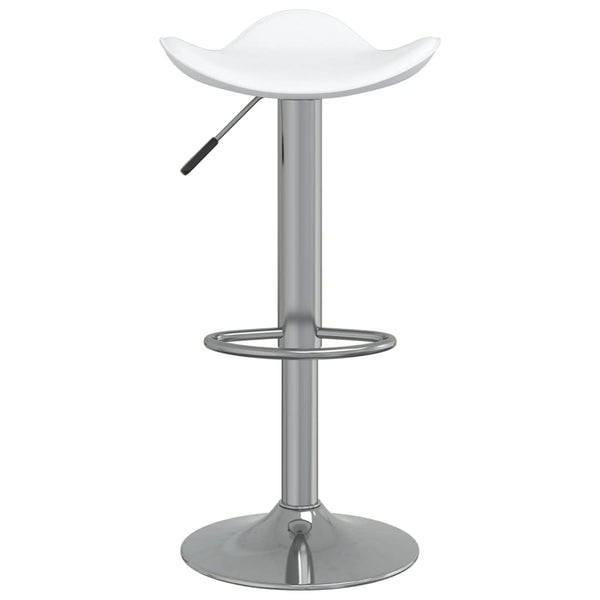 vidaXL Bar Stools 2 pcs White Chromed Steel and Faux Leather