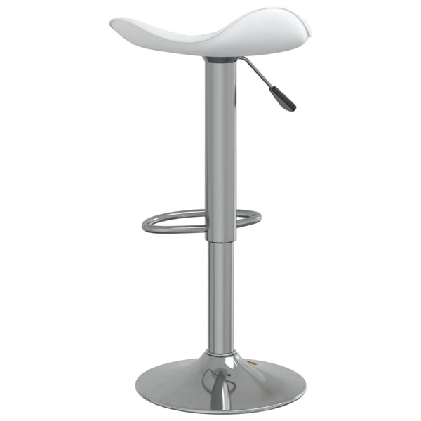vidaXL Bar Stools 2 pcs White Chromed Steel and Faux Leather