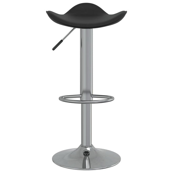 vidaXL Bar Stools 2 pcs Black Chromed Steel and Faux Leather