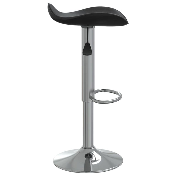 vidaXL Bar Stools 2 pcs Black Chromed Steel and Faux Leather