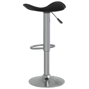 vidaXL Bar Stools 2 pcs Black Chromed Steel and Faux Leather