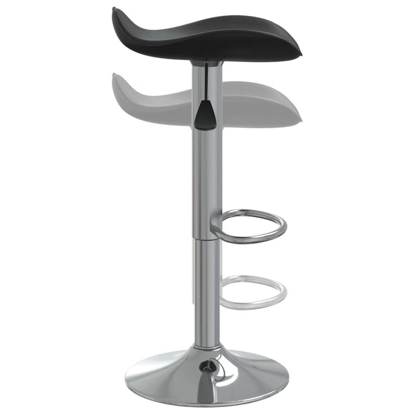 vidaXL Bar Stools 2 pcs Black Chromed Steel and Faux Leather