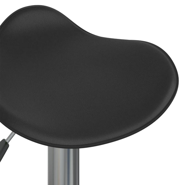vidaXL Bar Stools 2 pcs Black Chromed Steel and Faux Leather