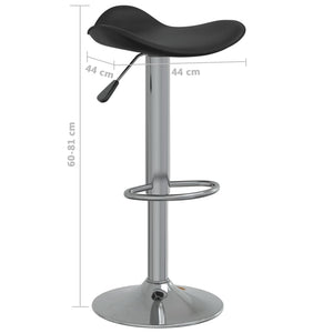 vidaXL Bar Stools 2 pcs Black Chromed Steel and Faux Leather