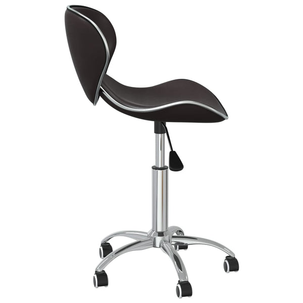vidaXL Dining Chairs 2 pcs Swivel Brown Faux Leather