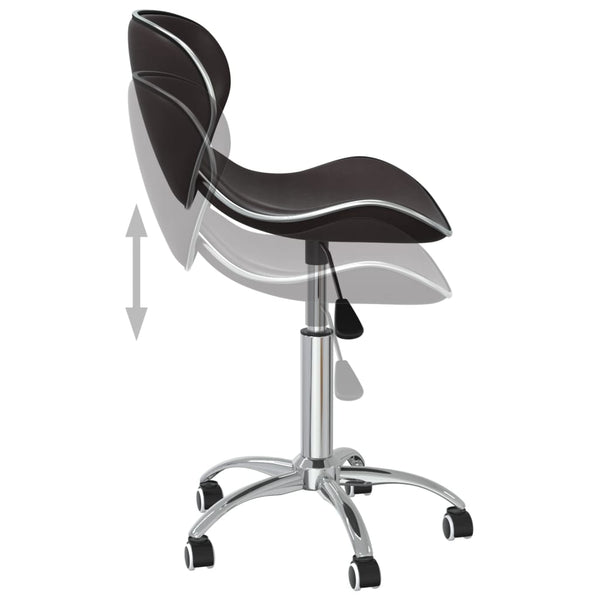 vidaXL Dining Chairs 2 pcs Swivel Brown Faux Leather