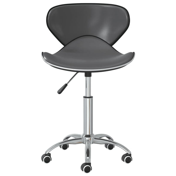 Drehbare Esszimmerstühle Grau Kunstleder, 2er-Set