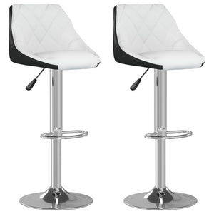 Barhocker 2er Set Weiß & Schwarz