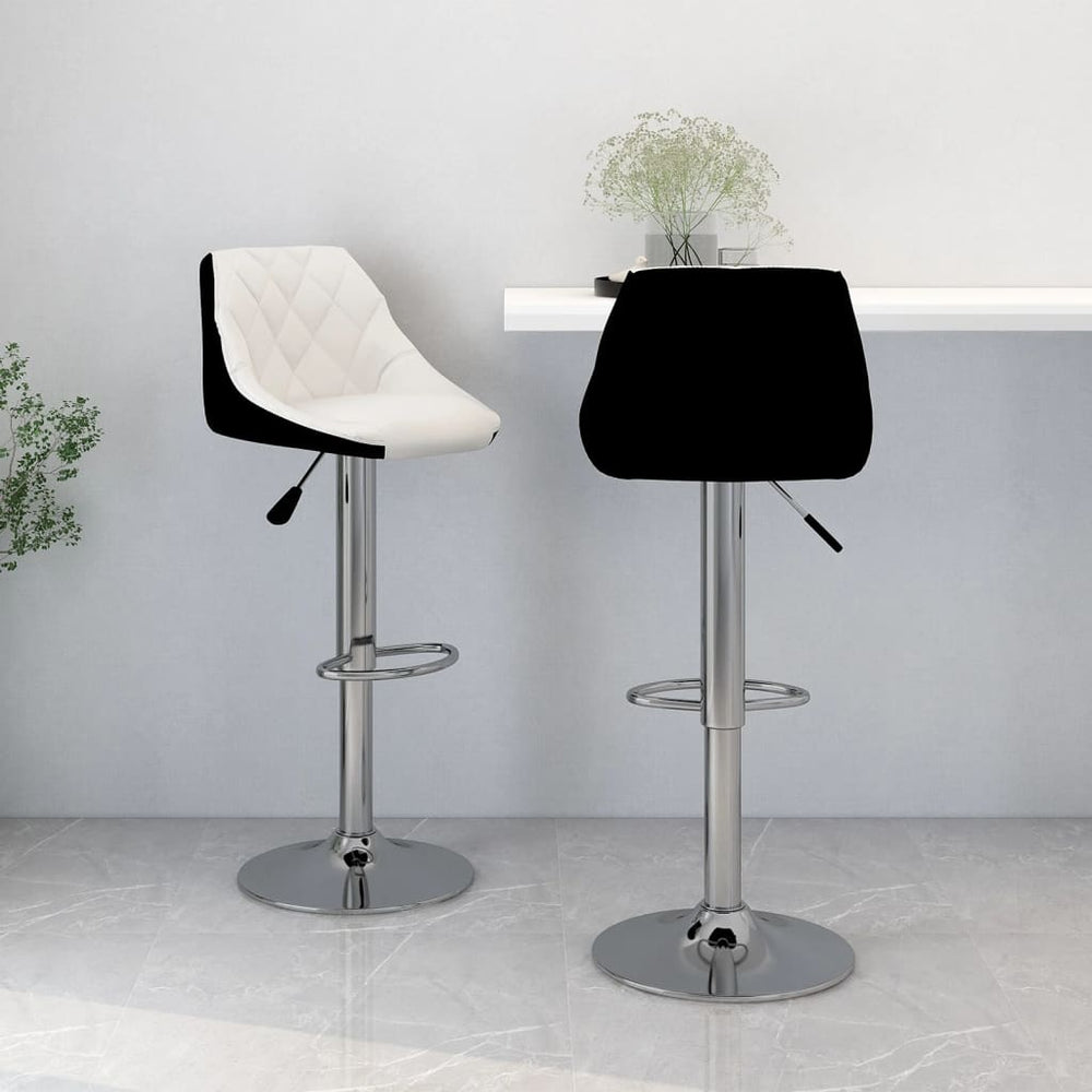 Barhocker 2er Set Weiß & Schwarz