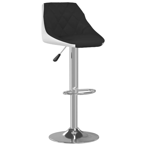 Barhocker Set Schwarz/Weiß Kunstleder (2 Stk.)