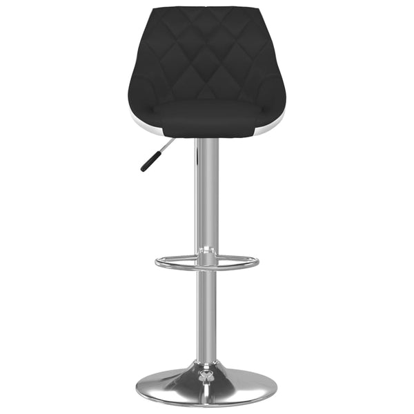 Barhocker Set Schwarz/Weiß Kunstleder (2 Stk.)
