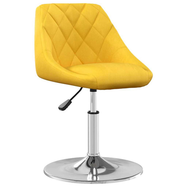 Senfgelbe Samt Esszimmerstühle, 2er-Set