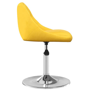 Senfgelbe Samt Esszimmerstühle, 2er-Set