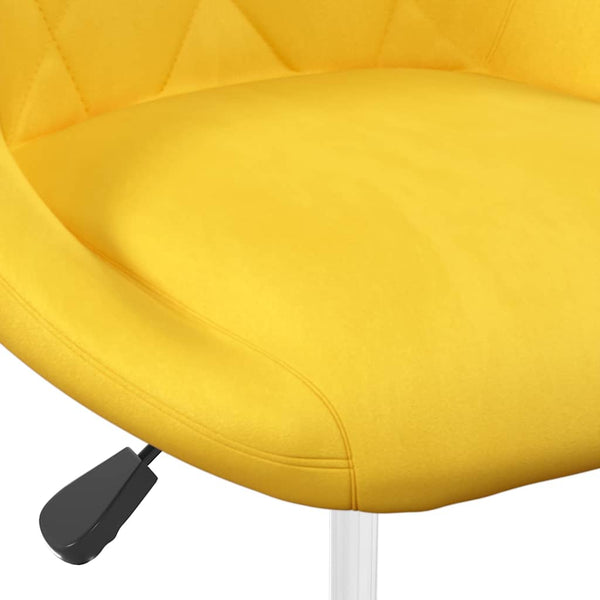 Senfgelbe Samt Esszimmerstühle, 2er-Set