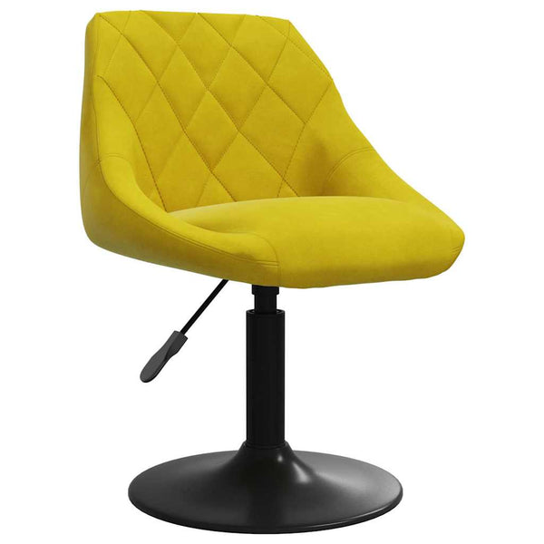 Senfgelber Samt Barhocker