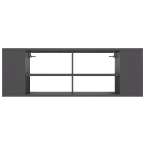 vidaXL Wall-Mounted TV Cabinet Grey 102x35x35 cm Engineered Wood