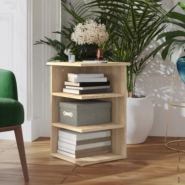vidaXL Side Shelf Sonoma Oak 35x35x55 cm Engineered Wood