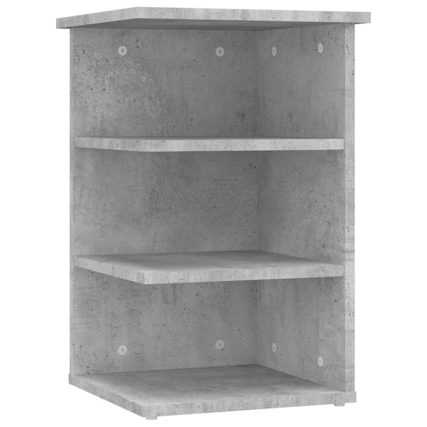 vidaXL Side Shelf Concrete Grey 35x35x55 cm Engineered Wood