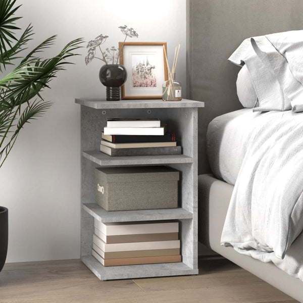 vidaXL Side Shelf Concrete Grey 35x35x55 cm Engineered Wood
