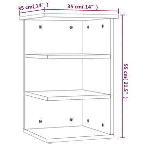 vidaXL Side Shelf Concrete Grey 35x35x55 cm Engineered Wood