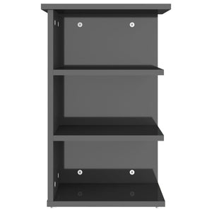 vidaXL Side Cabinet High Gloss Grey 35x35x55 cm Engineered Wood