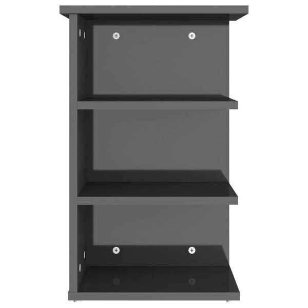 vidaXL Side Cabinet High Gloss Grey 35x35x55 cm Engineered Wood