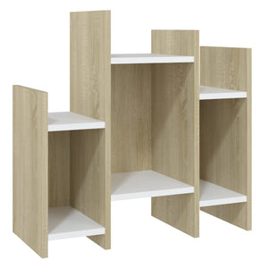 vidaXL Sonoma Oak Storage Cabinet White 60x26x60 cm Engineered Wood