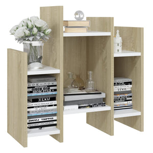 vidaXL Sonoma Oak Storage Cabinet White 60x26x60 cm Engineered Wood