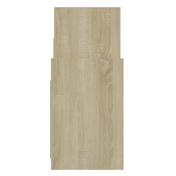 vidaXL Sonoma Oak Storage Cabinet White 60x26x60 cm Engineered Wood