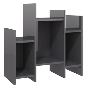 vidaXL Shelf Cabinet High Gloss Grey 60x26x60 cm Engineered Wood