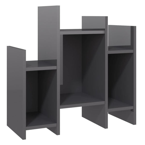 vidaXL Shelf Cabinet High Gloss Grey 60x26x60 cm Engineered Wood