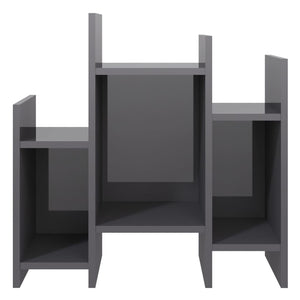 vidaXL Shelf Cabinet High Gloss Grey 60x26x60 cm Engineered Wood