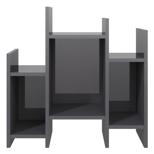 vidaXL Shelf Cabinet High Gloss Grey 60x26x60 cm Engineered Wood