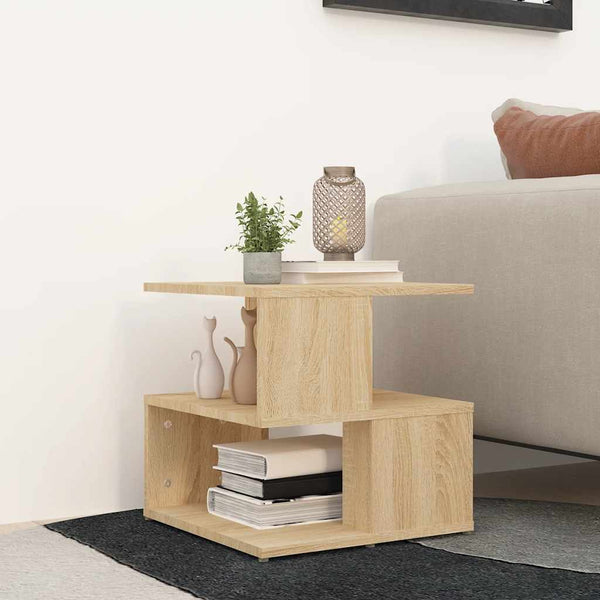 vidaXL End Table Sonoma Oak 40x40x40 cm Engineered Wood