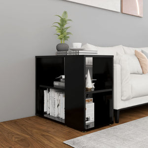 vidaXL Side Table Black 60x30x50 cm Engineered Wood