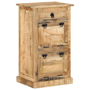 vidaXL Shoe Cabinet with 4 Compartments and Drawer Solid Mango Wood