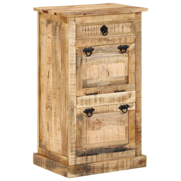 vidaXL Shoe Cabinet with 4 Compartments and Drawer Solid Mango Wood