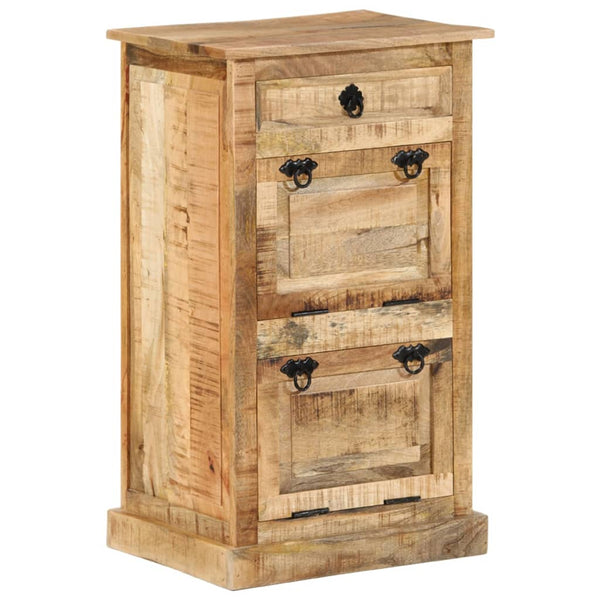 vidaXL Shoe Cabinet with 4 Compartments and Drawer Solid Mango Wood