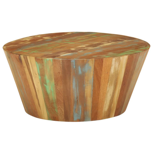 vidaXL Coffee Table Ø65x31 cm Solid Reclaimed Wood