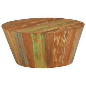 vidaXL Coffee Table Ø65x31 cm Solid Reclaimed Wood